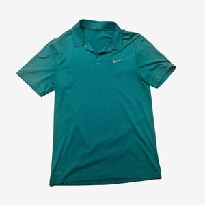 Rare Tiger Woods Nike Men’s Dri-Fit Teal Performance Polo